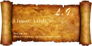 Lippai Iziás névjegykártya